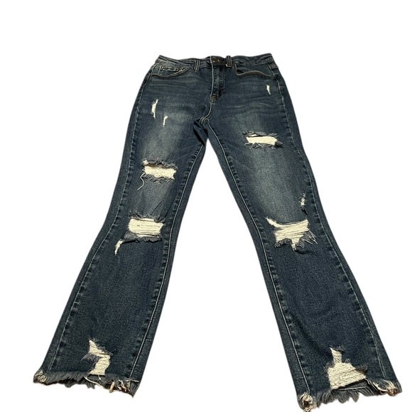 Risen Jeans Denim - Risen Jeans Distressed Women's Skinny Jeans Size 5/27